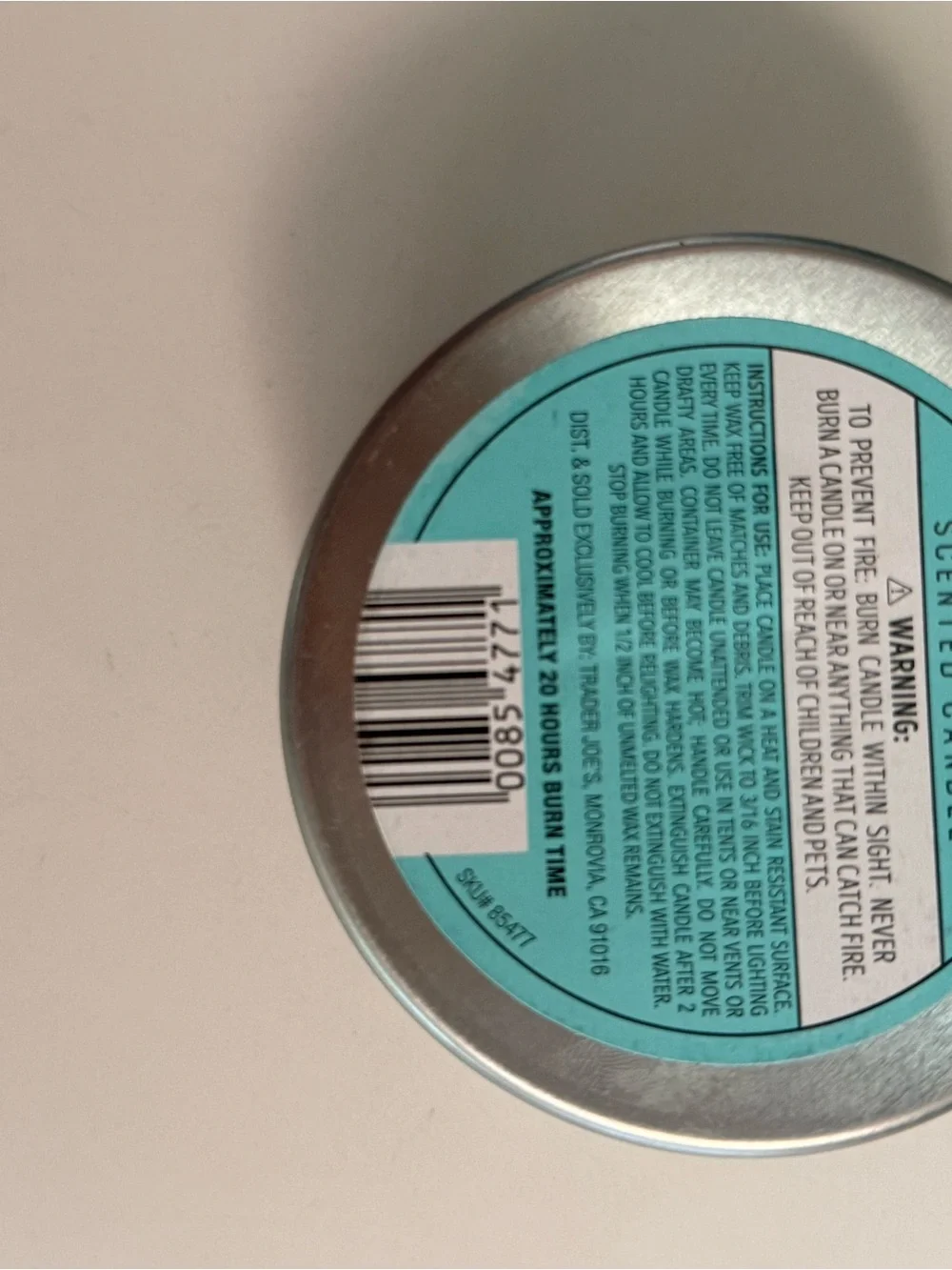 Trader Joe's Beach Day Scented Tin Candle - Limited Edition!